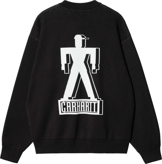  Carhartt Wip Maglione Built Sweater Black Wax Uomo Nero