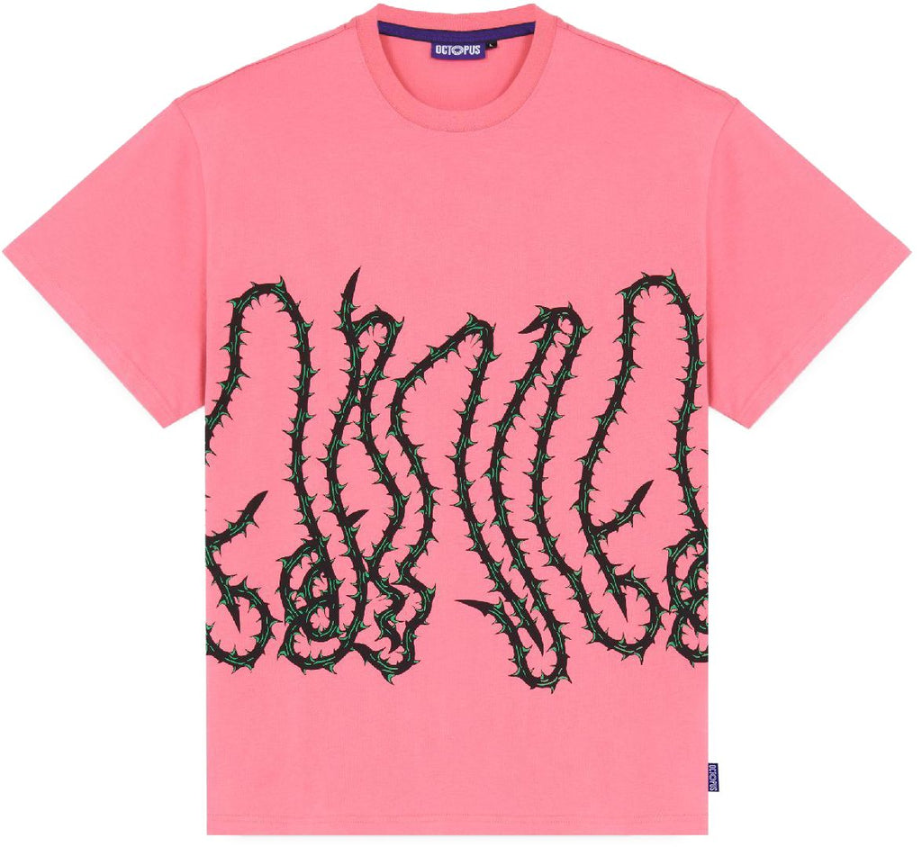  Octopus T-shirt Thorns Tee Pink Rosa Uomo - 1