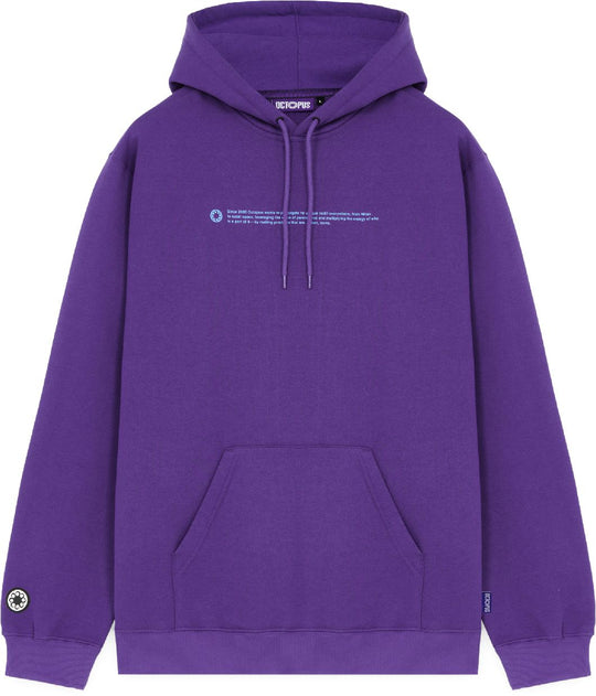  Octopus Felpa Outline Logo Hoodie Purple Uomo Viola