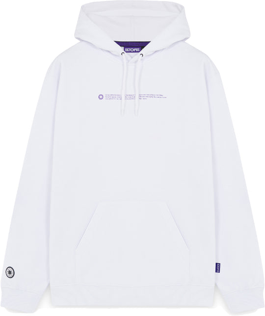  Octopus Felpa Outline Logo Hoodie White Uomo Bianco