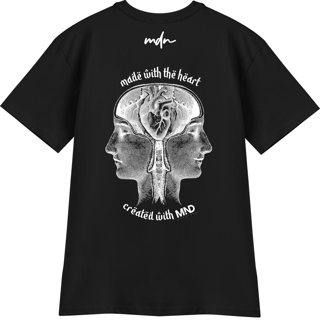  Mdn T-shirt Mdn X Mind Festival Black White Uomo Nero