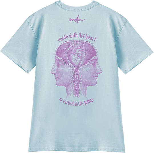  Mdn T-shirt Mdn X Mind Festival Light Blue Lilac Uomo Celeste