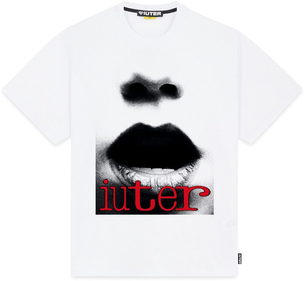  Iuter T-shirt Lips Tee White Bianco Uomo - 1