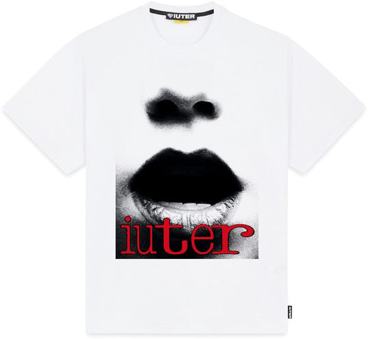  Iuter T-shirt Lips Tee White Uomo Bianco