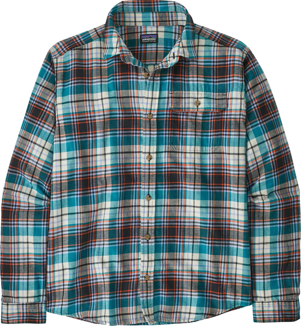  Patagonia Camicia Men's Long Sleeved Cotton In Conversion Lightweight Fjord Flannel Shirt Lavas Belay Blue Multicolore Uomo - 1