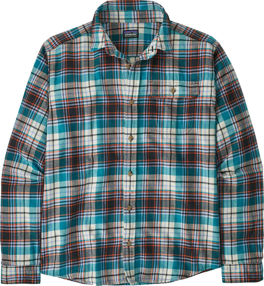  Patagonia Camicia Men's Long Sleeved Cotton In Conversion Lightweight Fjord Flannel Shirt Lavas Belay Blue Uomo Multicolore