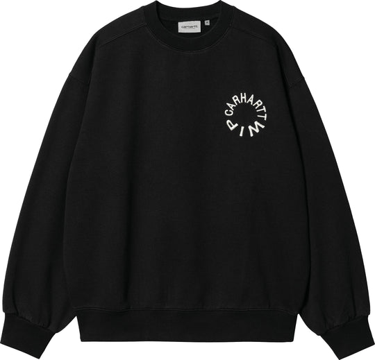  Carhartt Wip Felpa Work Varsity Sweat Black Wax Uomo Nero