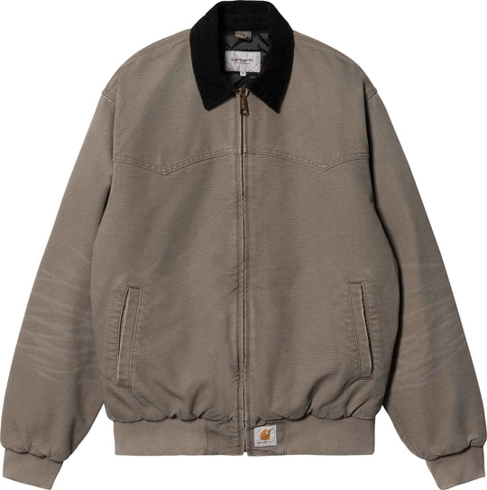  Carhartt Wip Giacca Og Santa Fe Jacket Barista Black Aged Canvas Uomo Grigio