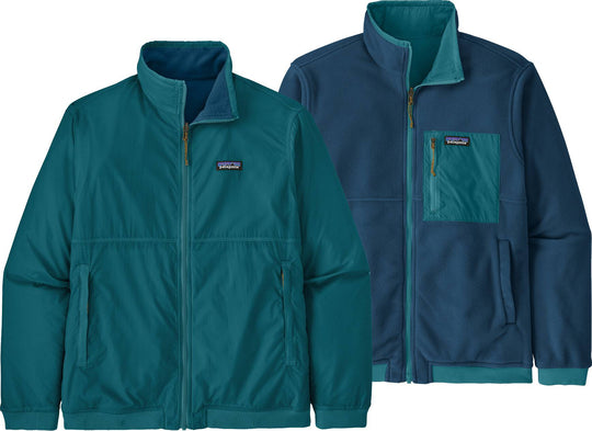  Patagonia Giacca Men's Reversible Shelled Microdini Jacket Belay Blue Uomo