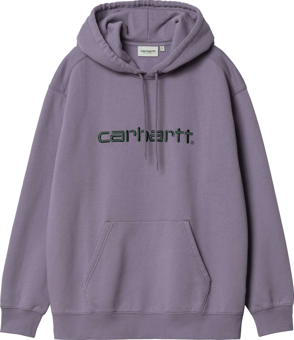  Carhartt Wip Felpa W Hooded Carhartt Sweatshirt Glassy Purple Viola Donna - 1
