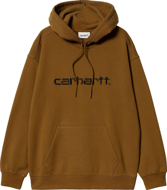 Carhartt Wip Felpa W Hooded Carhartt Sweatshirt Deep H Brown Black Donna Marrone