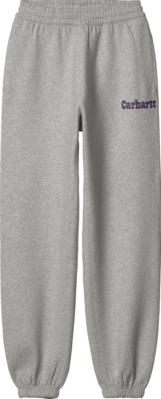  Carhartt Wip Pantaloni W Bubbles Sweat Pant Grey Heather Cassis Donna Grigio