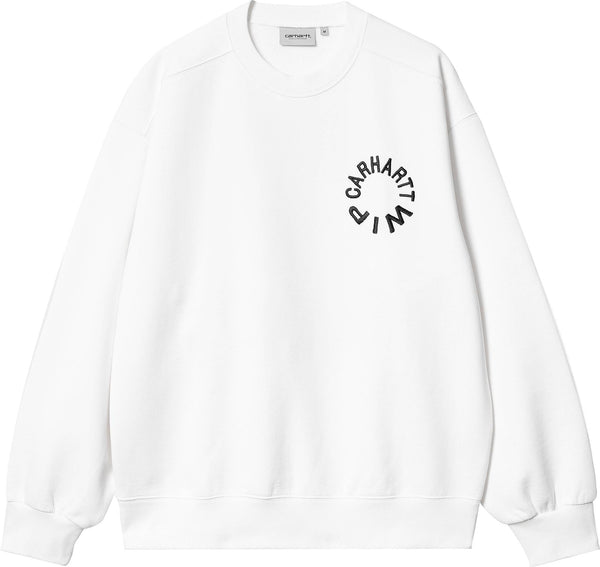 Carhartt WIP felpa Work Varsity Sweat white black stone