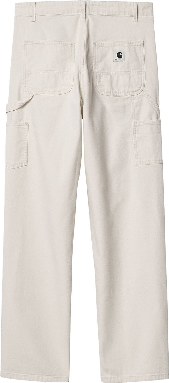  Carhartt Wip Pantaloni W Pierce Double Knee Pant Salt Rinsed Donna Bianco