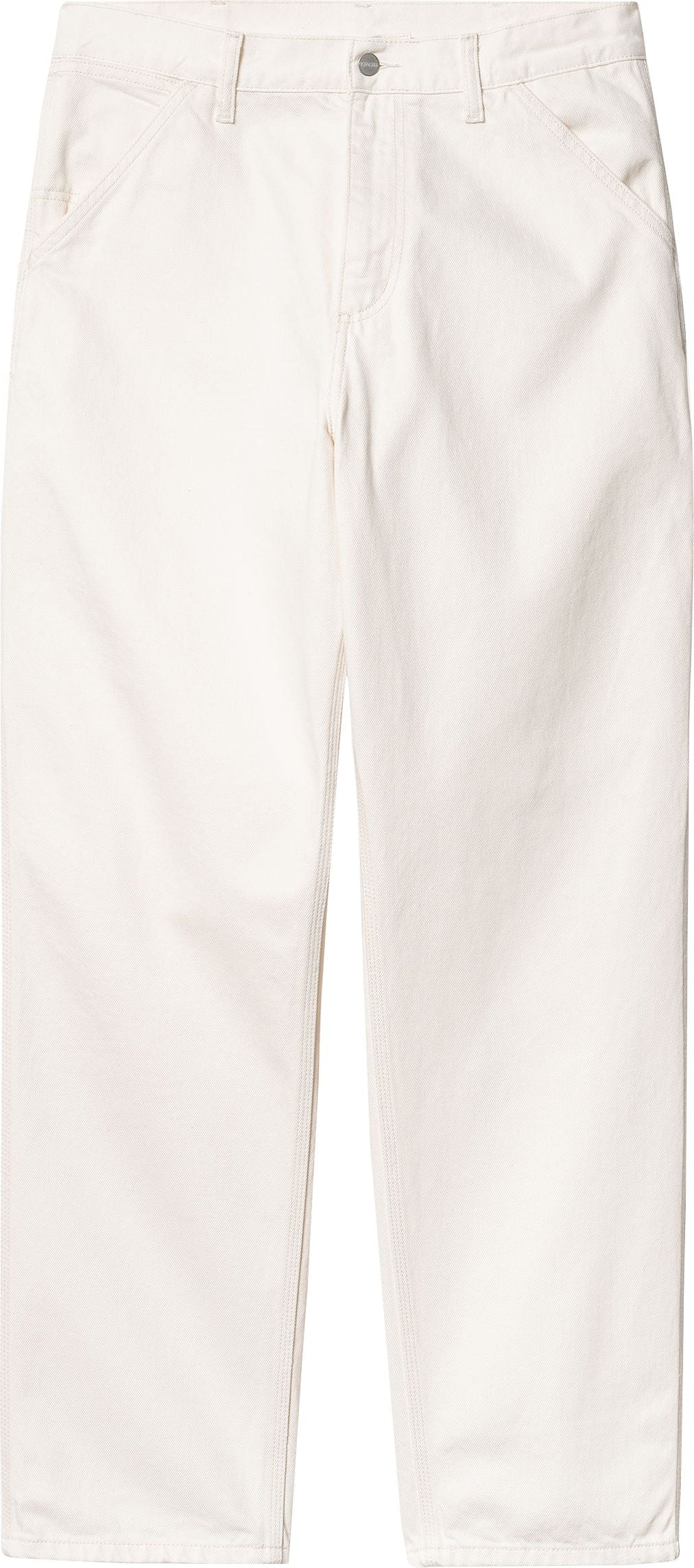  Carhartt Wip Jeans Single Knee Pant White Rinsed Bianco Uomo - 2