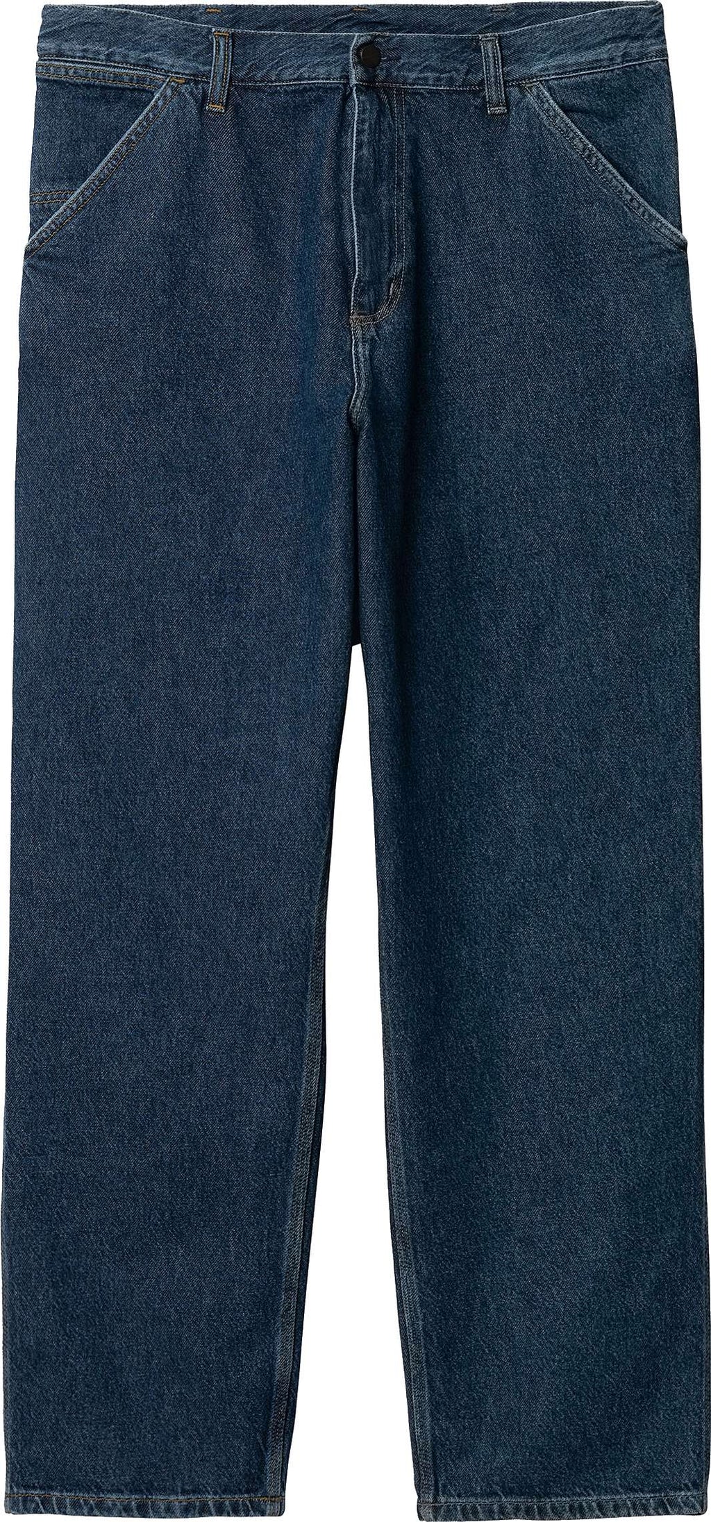  Carhartt Wip Pantaloni Single Knee Pant Blue Stone Washed Uomo - 2