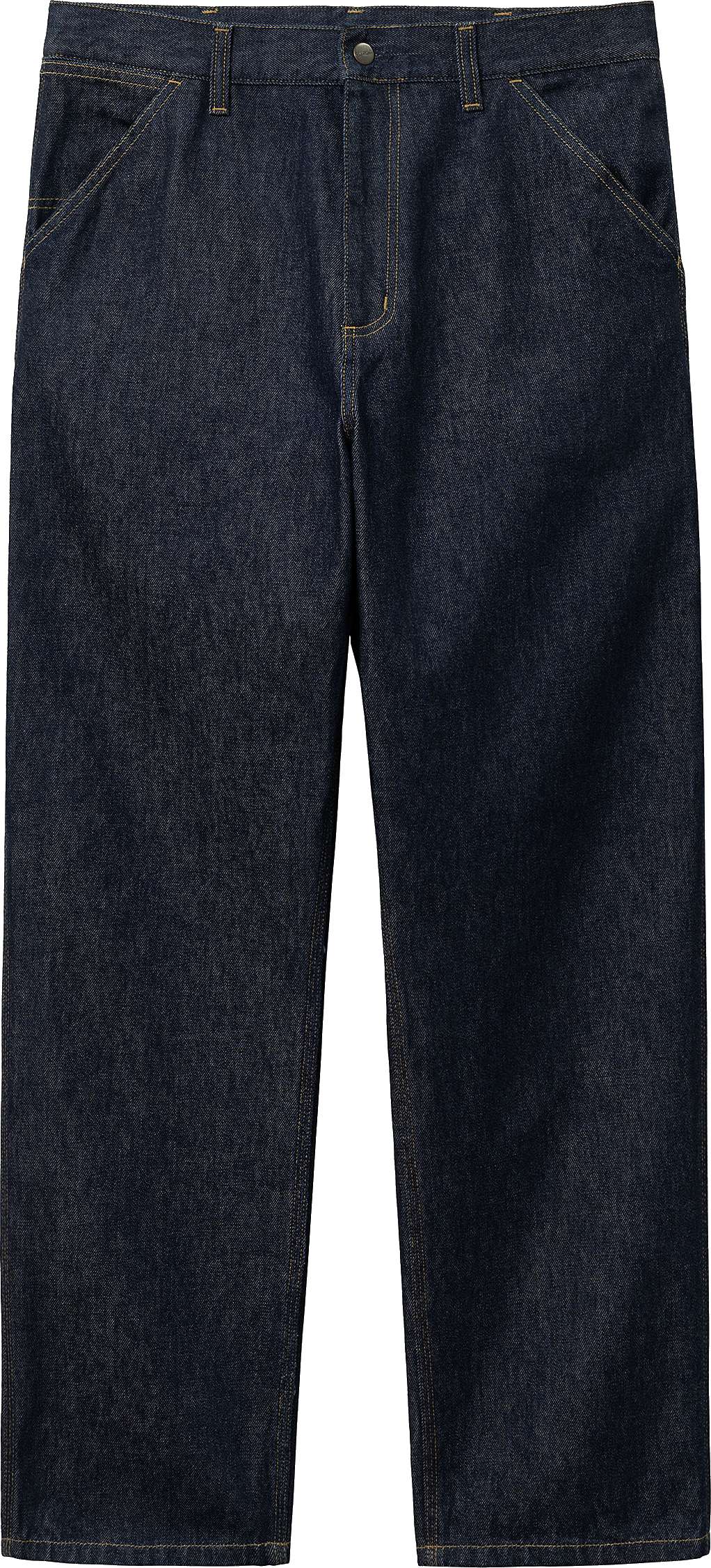  Carhartt Wip Pantaloni Single Knee Pant Blue Rinsed Uomo - 2