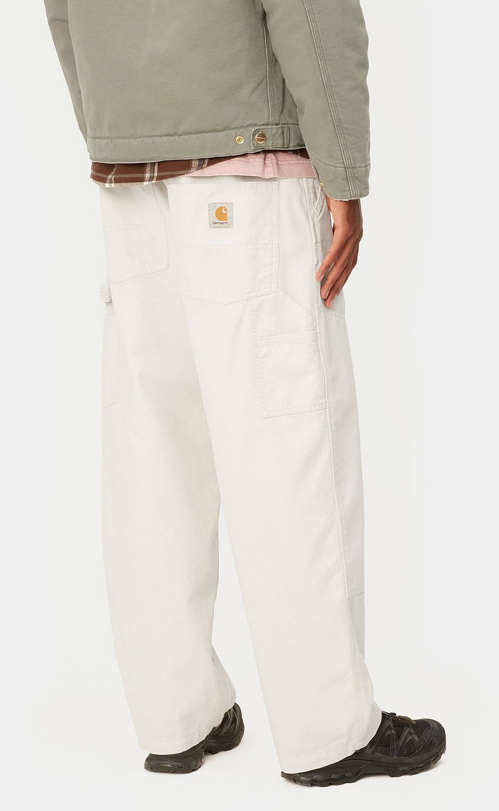  Carhartt Wip Pantaloni Wide Panel Pant Salt Rinsed Bianco Uomo - 3