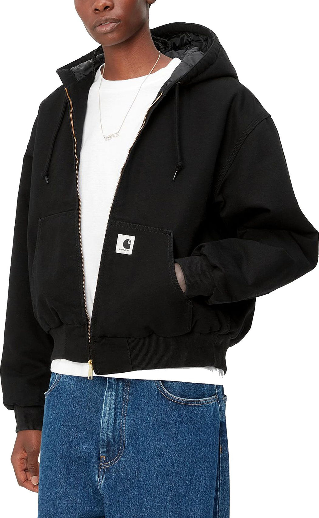  Carhartt Wip Giacca W Og Active Jacket Black Rinsed Nero Donna - 3