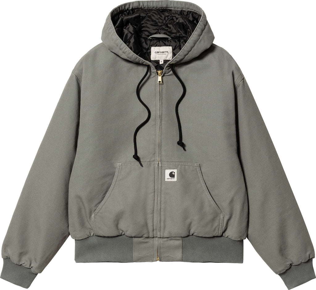  Carhartt Wip Giacca W Og Active Jacket Smoke Green Rinsed Verde Donna - 1