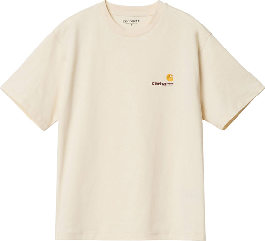  Carhartt Wip T-shirt W S/s American Script Tee Natural Donna Beige