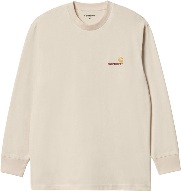 Carhartt Wip t-shirt L/S American Script tee natural