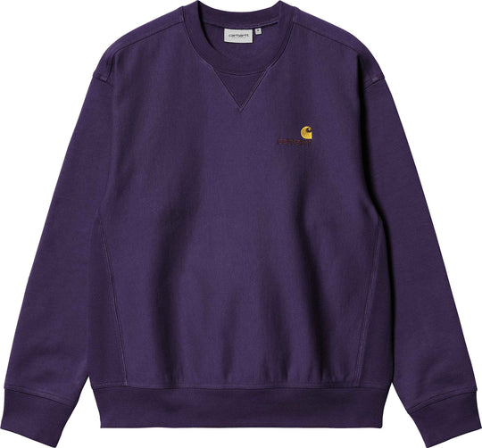  Carhartt Wip Felpe American Script Sweat Cassis Uomo Viola