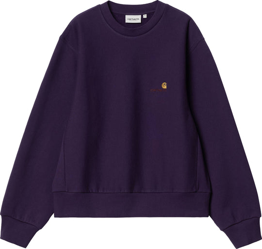 Carhartt Wip Felpa W American Script Sweat Cassis Donna Viola