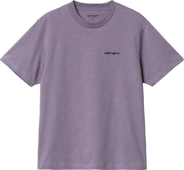 Carhartt Wip t-shirt W S/S Script Embroidery tee glassy purple