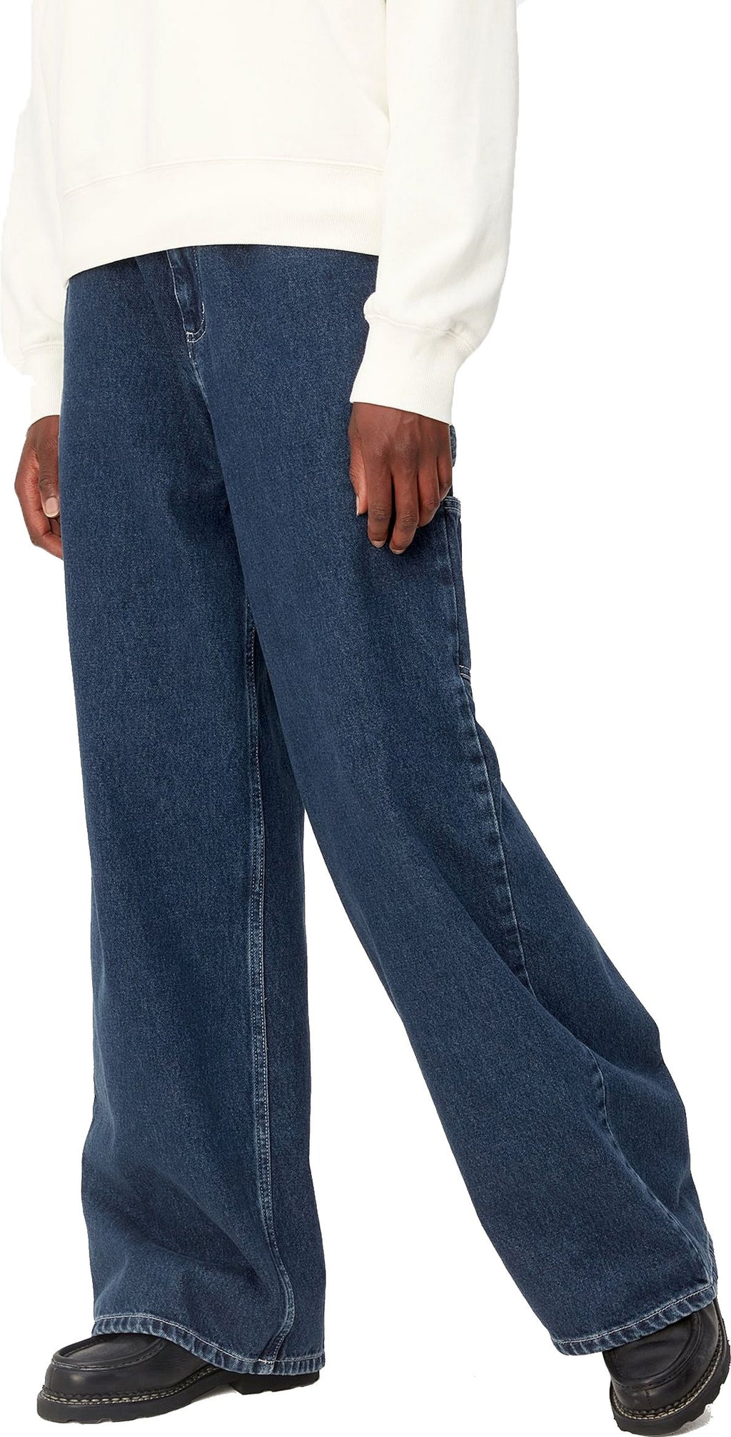  Carhartt Wip Jeans W Jens Pant Blue Stone Washed Donna - 4