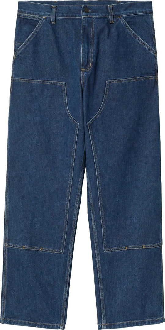  Carhartt Wip Jeans Double Knee Pant Blue Stone Washed Uomo