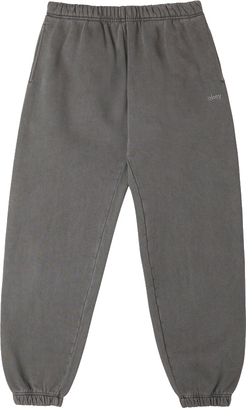  Obey Pantaloni Lowercase Pigment Sweatpant Pigment Digital Black Uomo Grigio