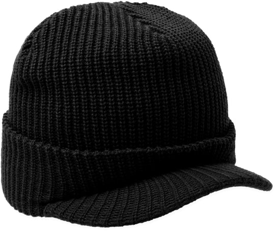  Huf Cuffia One Star Visor Beanie Black Uomo Nero