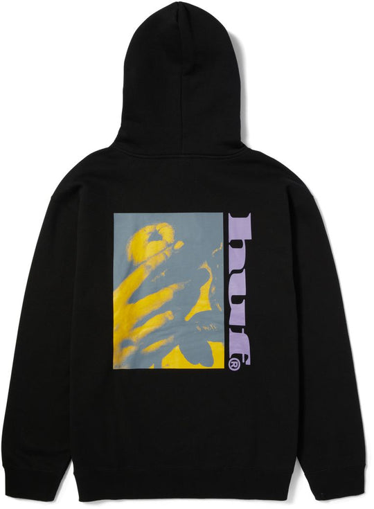  Huf Felpa Street Knowledge P/o Hoodie Black Uomo Nero