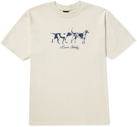 Huf T-shirt Love Stinks S/s Tee Bone Uomo Beige