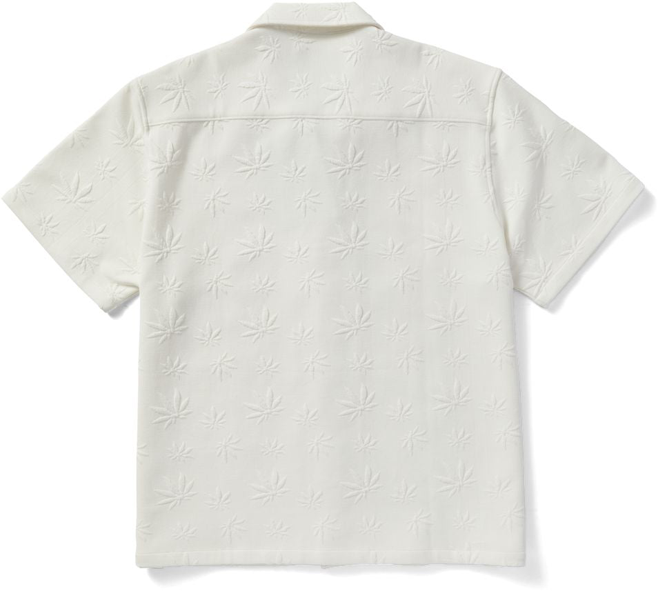  Huf Camicia Plantlife Jacquard Shirt White Bianco Uomo - 2