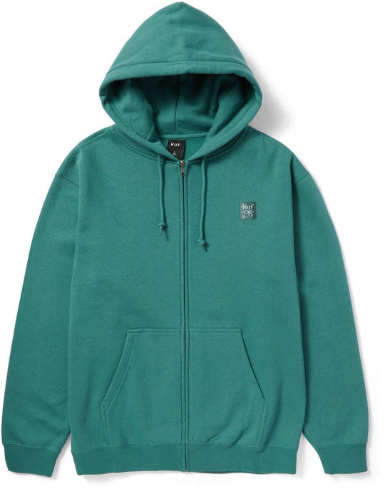  Huf Felpa Horus F/z Hoodie Zip Pine Uomo Verde