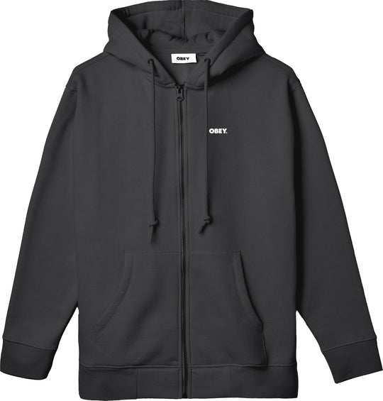  Obey Felpa Bold Zip Fleece Black Uomo Nero