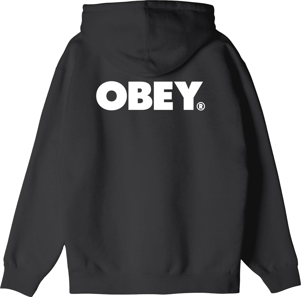  Obey Felpa Bold Zip Fleece Black Nero Uomo - 2