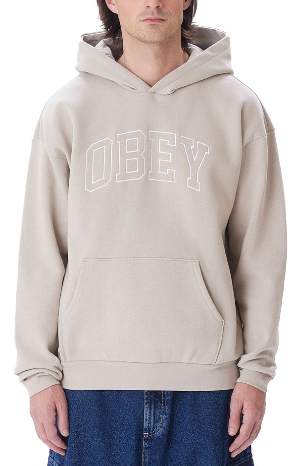 Obey felpa Institute Extra Heavy Hood Fleece silver grey