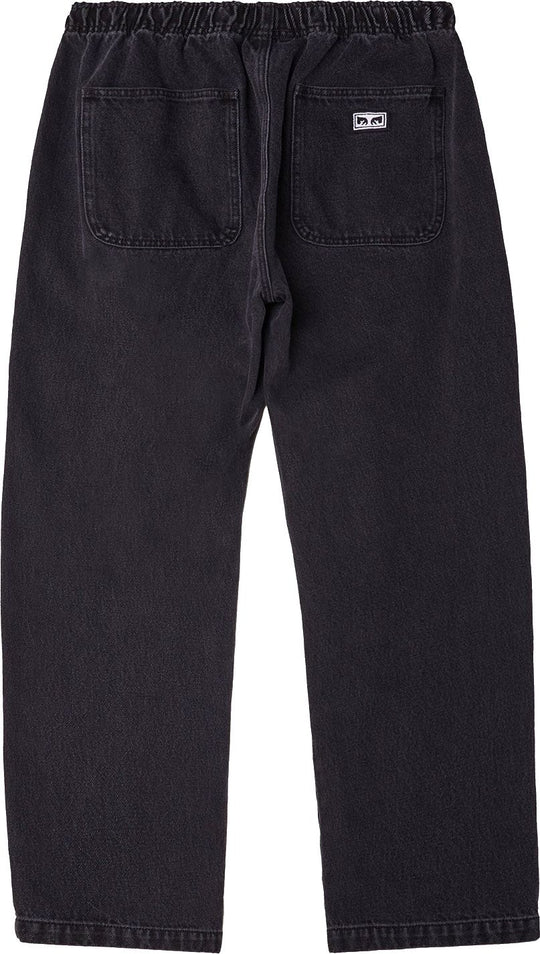  Obey Jeans Easy Denim Pant Faded Black Uomo Nero