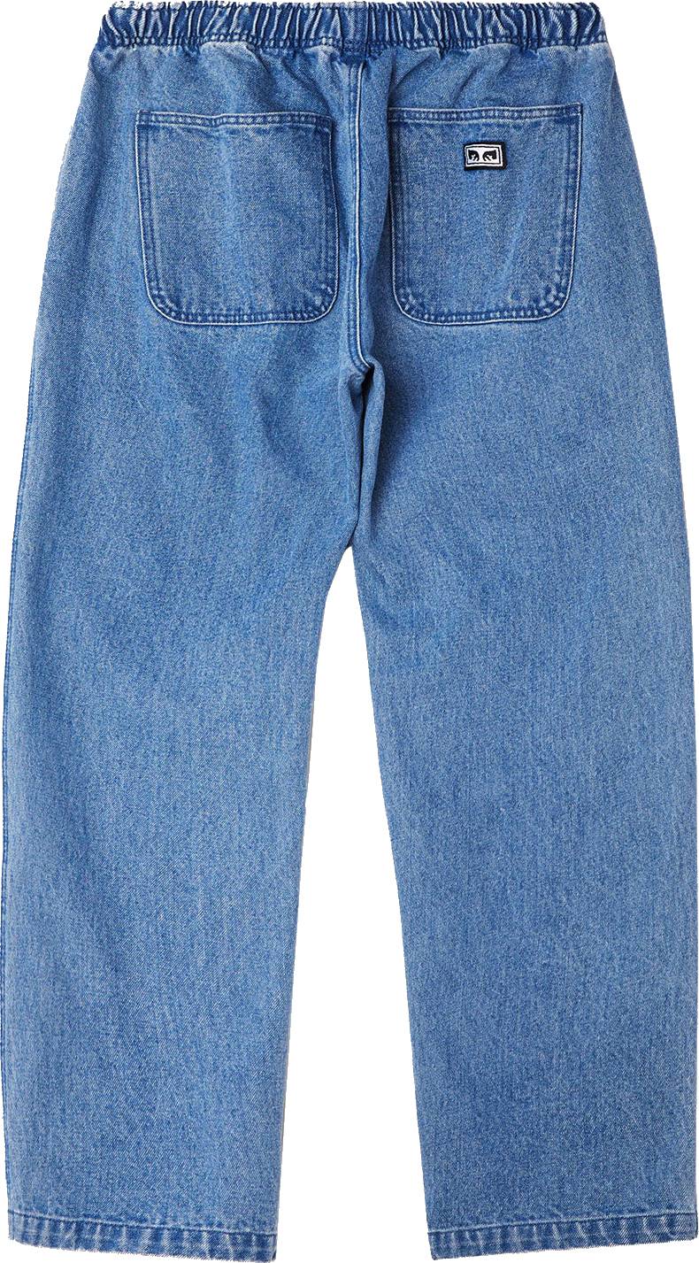  Obey Jeans Easy Denim Pant Light Indigo Blue Uomo - 1