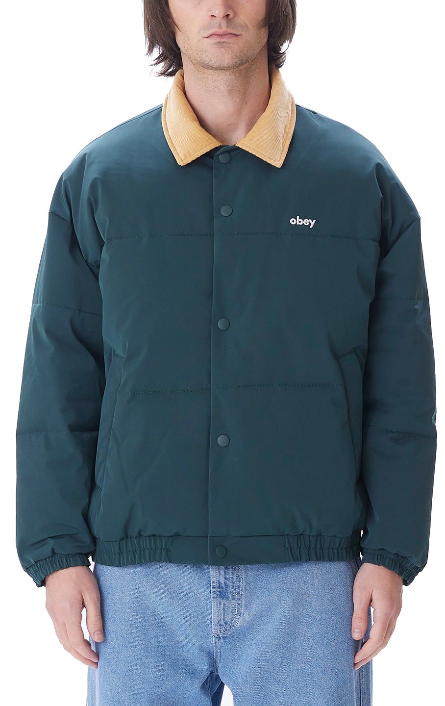  Obey Giacca Whispers Jacket Green Gabels Multi Verde Uomo - 3