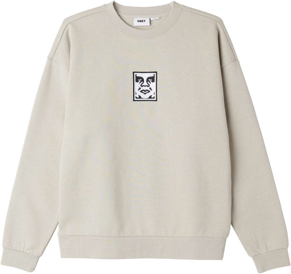 Obey felpa Icon Extra Heavy Crew II Fleece silver grey