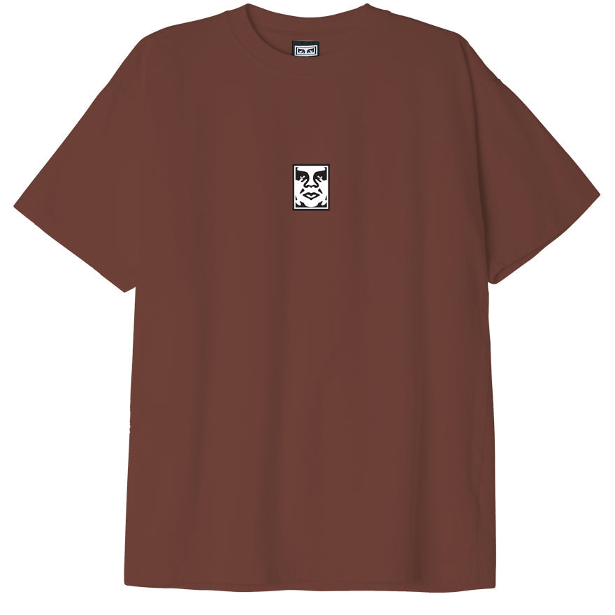  Obey T-shirt Icon Heavyweight Tee Sepia Marrone Uomo - 1