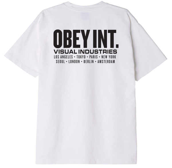 Obey t-shirt Obey Int Visual Industries Heavyweight Tee white