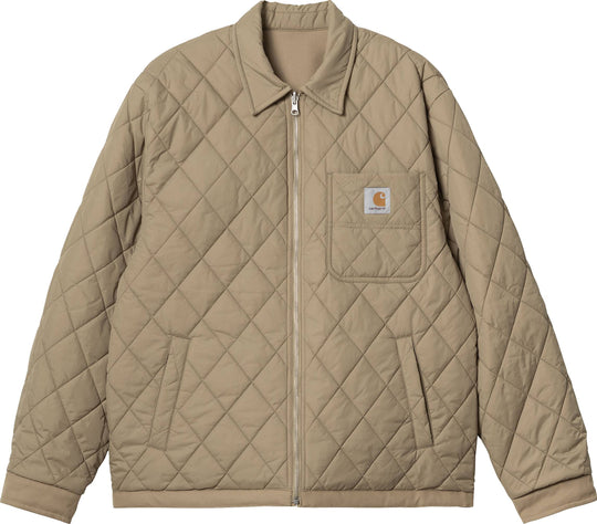  Carhartt Wip Giacca Reversibile Madera Jacket Leather Black Uomo Beige