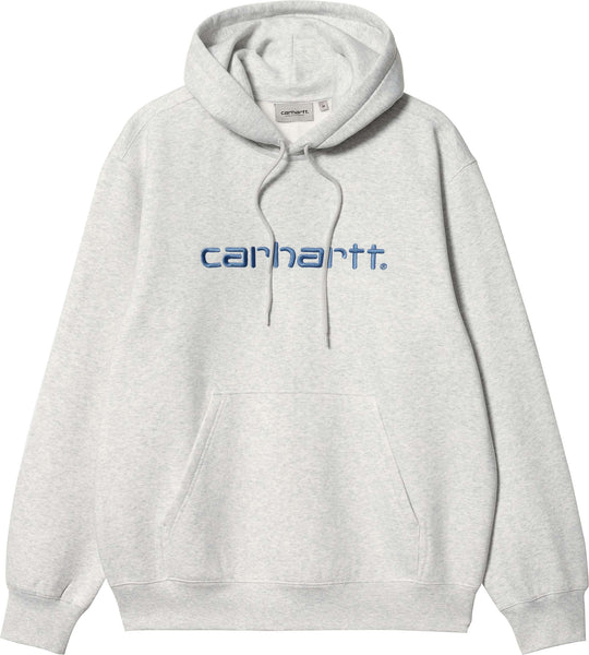  Carhartt Wip Felpa Hooded Carhartt Sweat Ash Heather Liberty Uomo Grigio