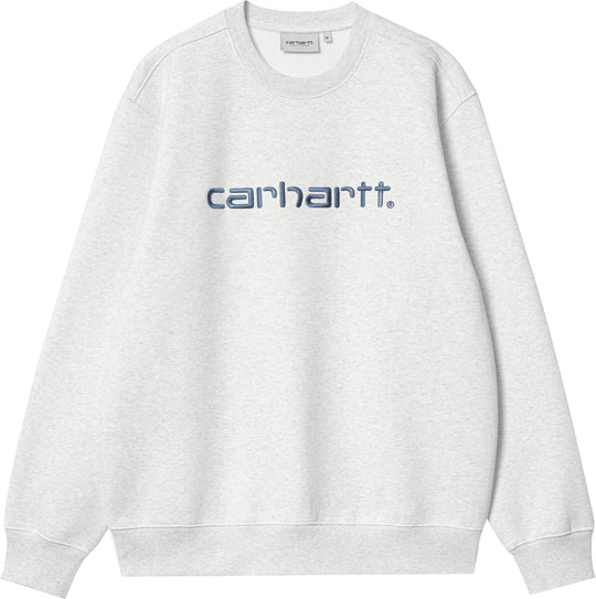  Carhartt Wip Felpa Carhartt Sweat Ash Heather Liberty Uomo Grigio