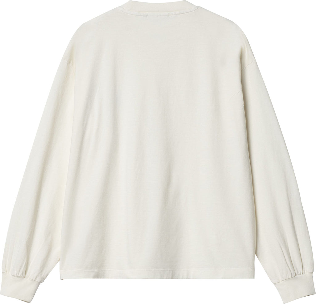  Carhartt Wip T-shirt W L/s Nelson Tee Wax Garment Dyed Bianco Donna - 2